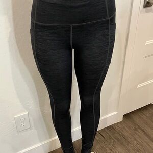 Avia Black Heathered Athletic Leggings XS